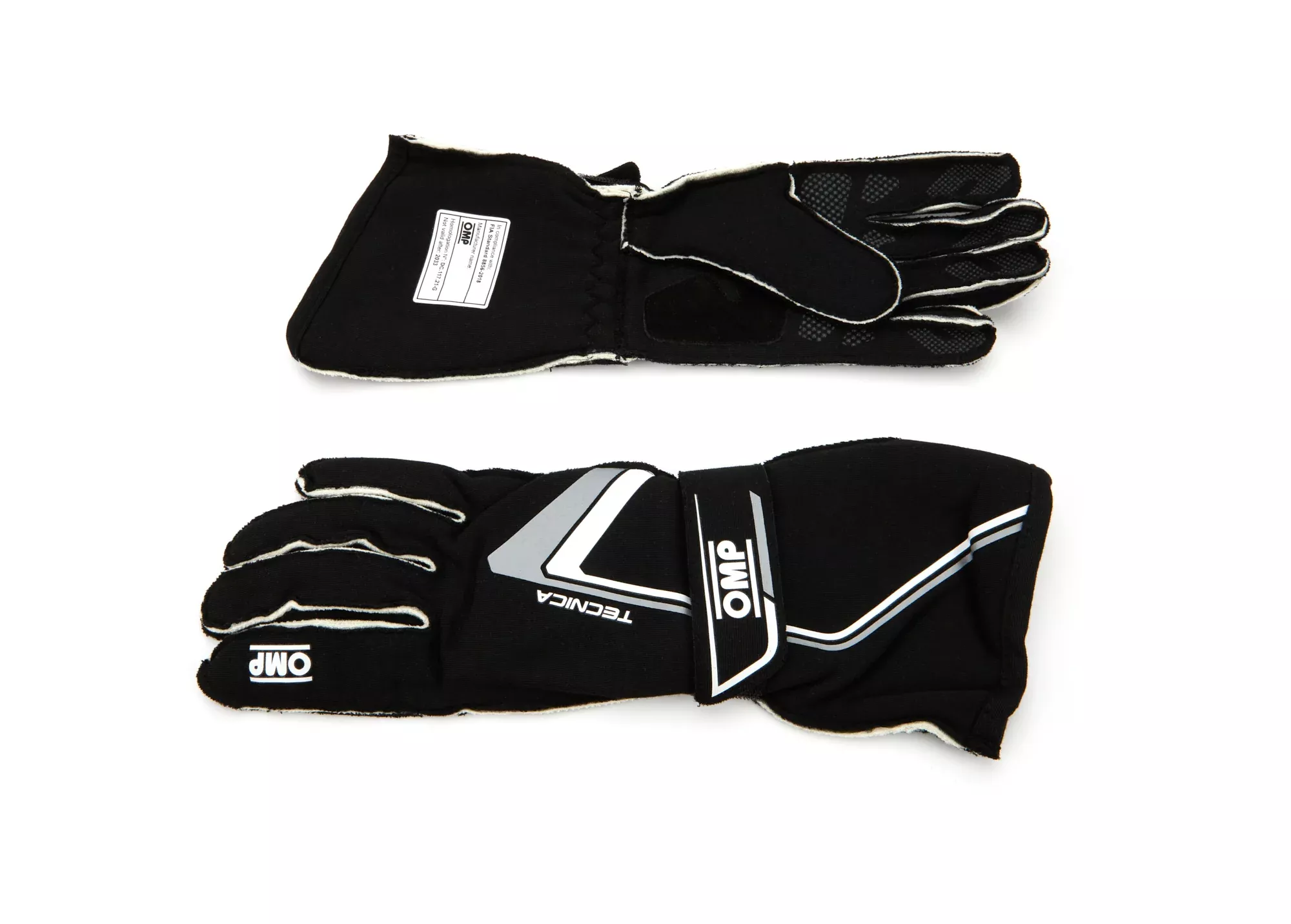 OMP Racing INC - Tecnica Gloves Black And White Medium