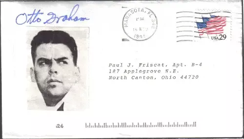 Otto Graham Autographed Envelope.