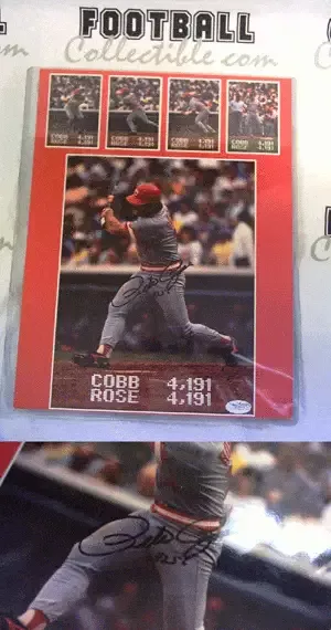 Pete Rose Autographed Home Run Poster