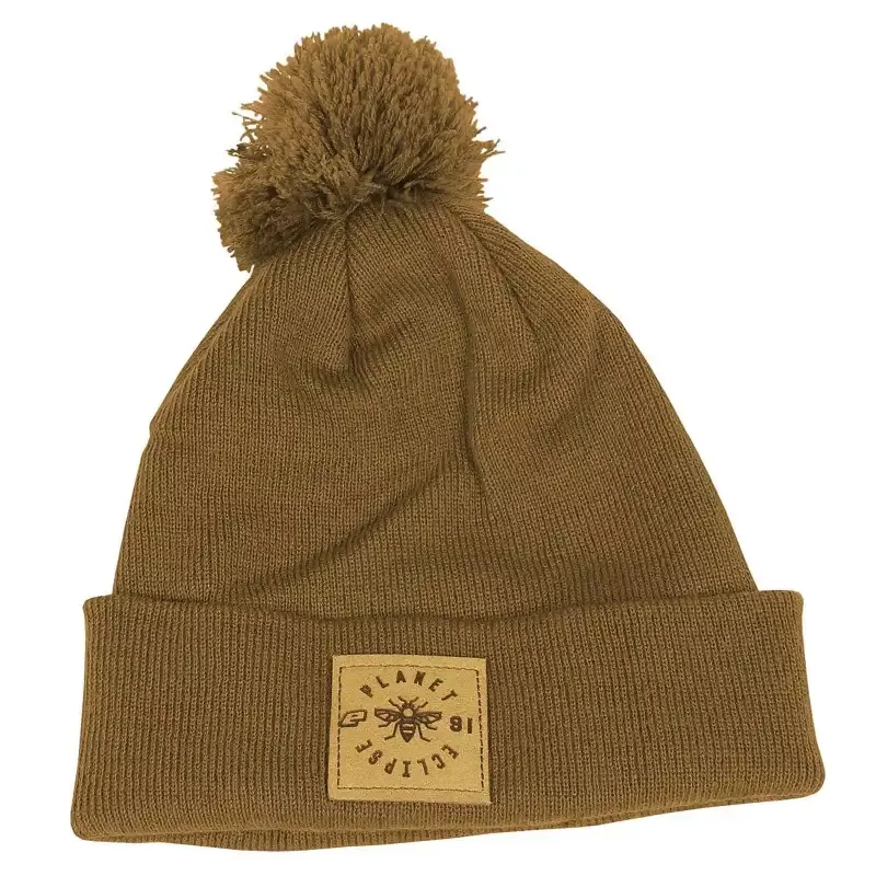 Planet Eclipse Beanie – Worker Pom – Caramel