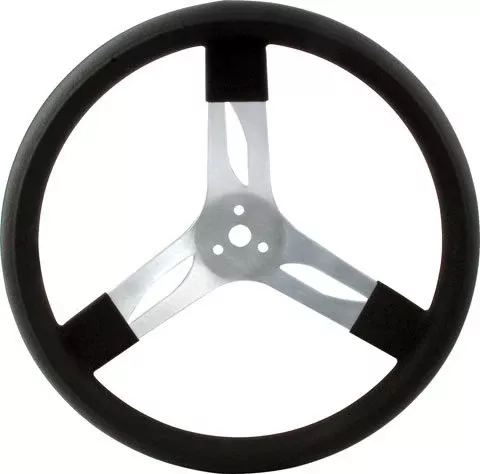 Quickcar Racing - 17in Steering Wheel Alum Black
