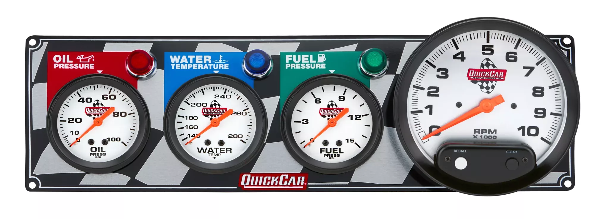 Quickcar Racing - 3-1 Gauge Panel OP-WT-FP-Tach