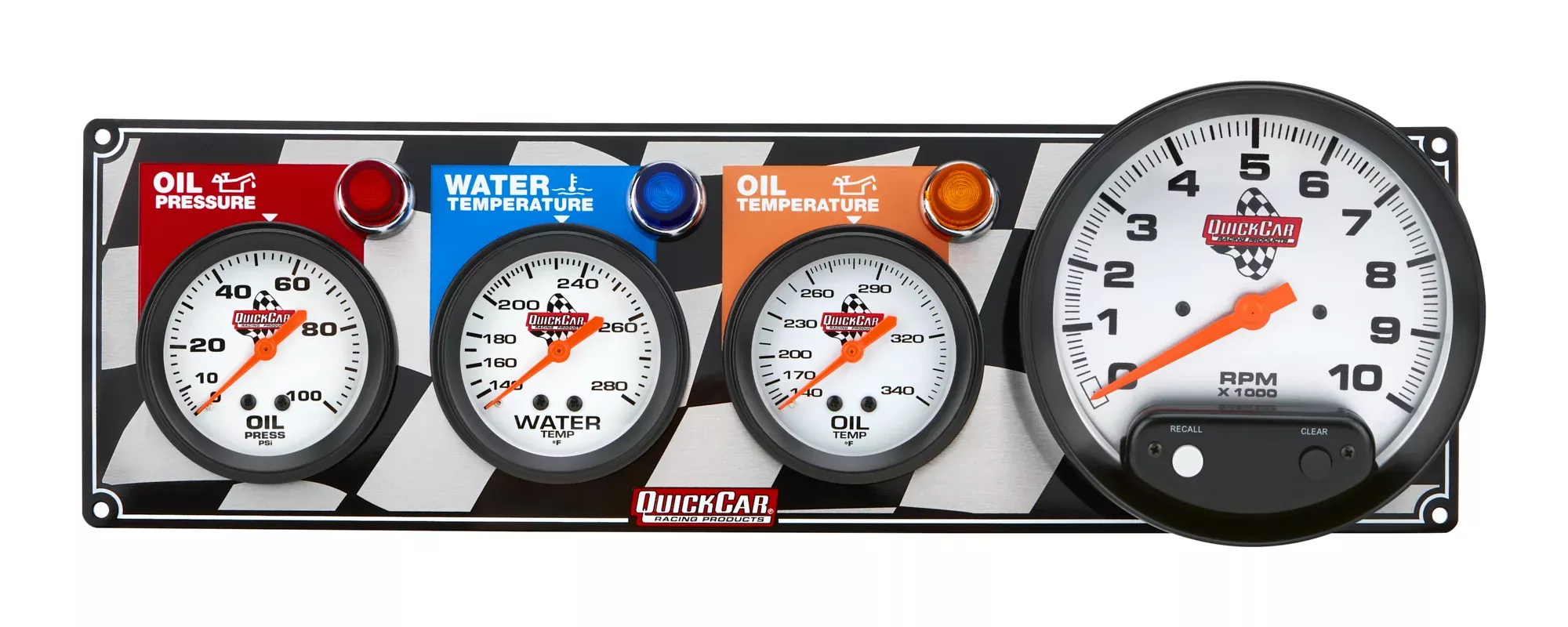 Quickcar Racing - 3-1 Gauge Panel OP-WT-OT-Tach