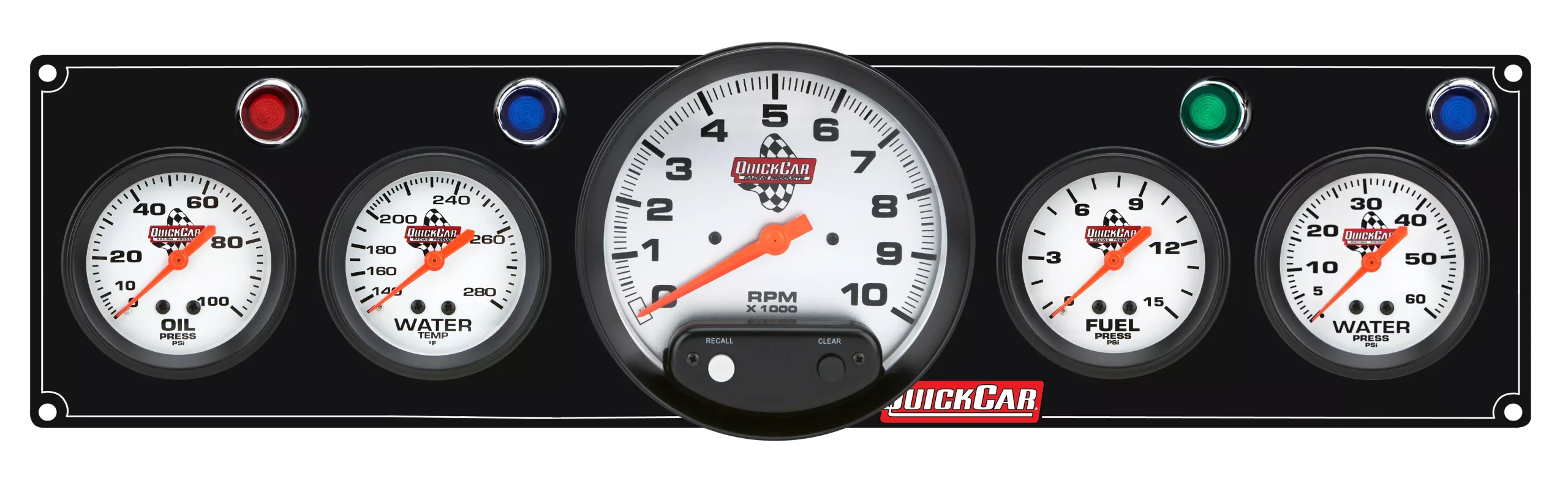 Quickcar Racing - 4-1 Gauge Panel OP/WT/FP15/WP Black