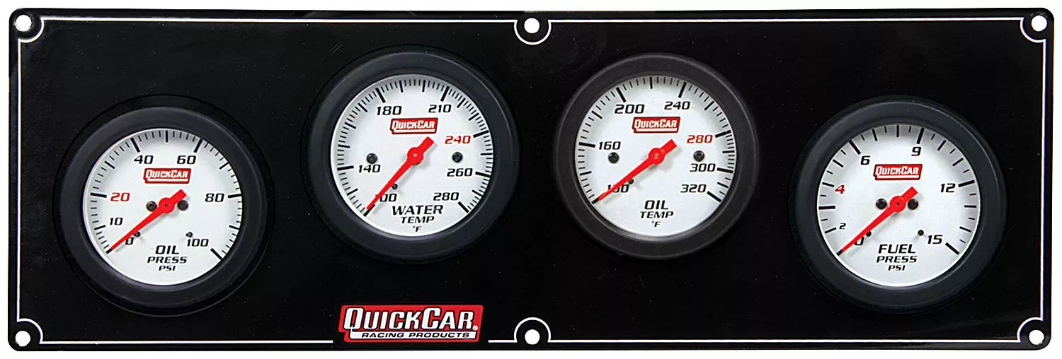 Quickcar Racing - 4 Gauge Extreme Panel OP/WT/OT/FP