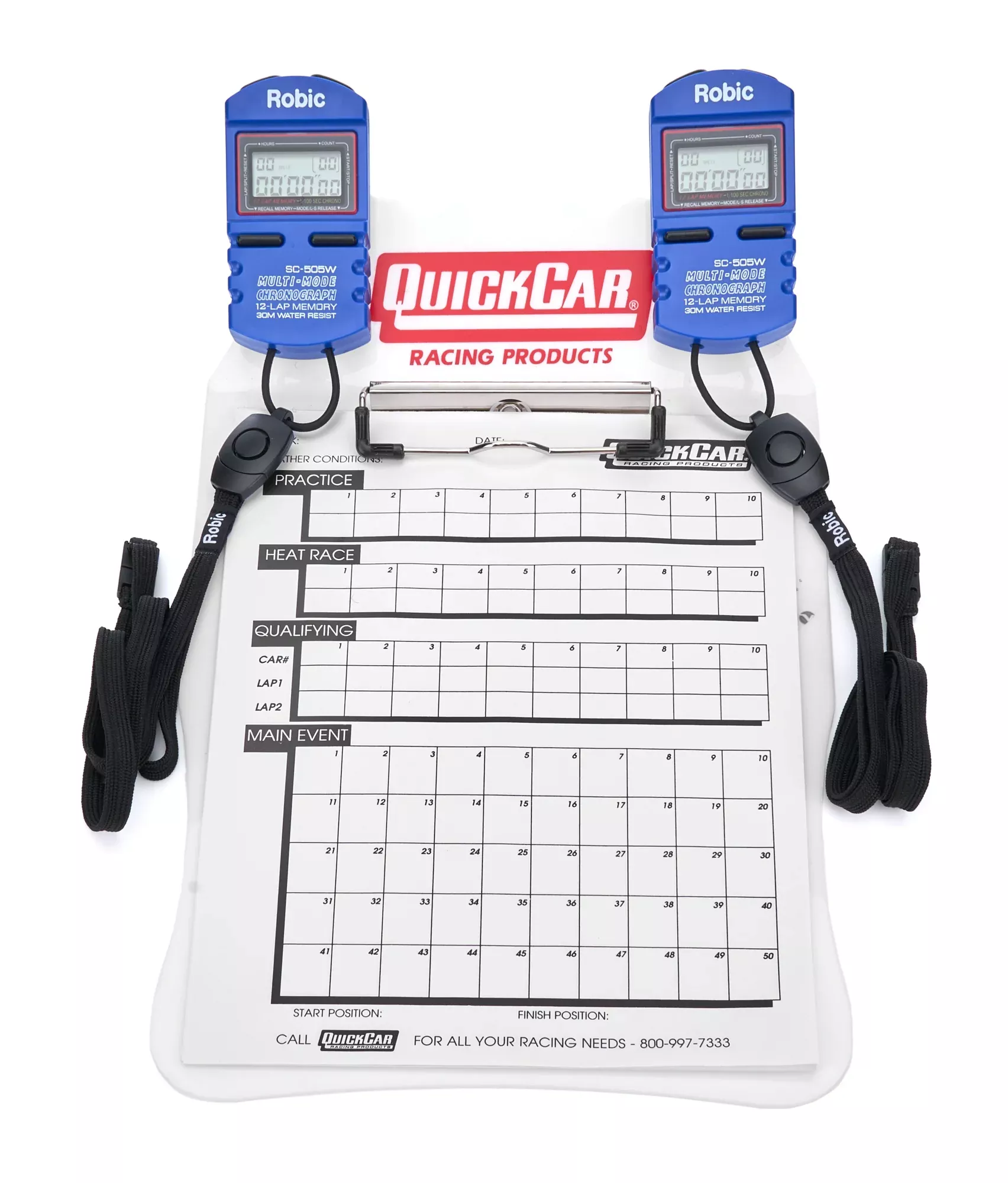 Quickcar Racing - Clipboard Timing System White