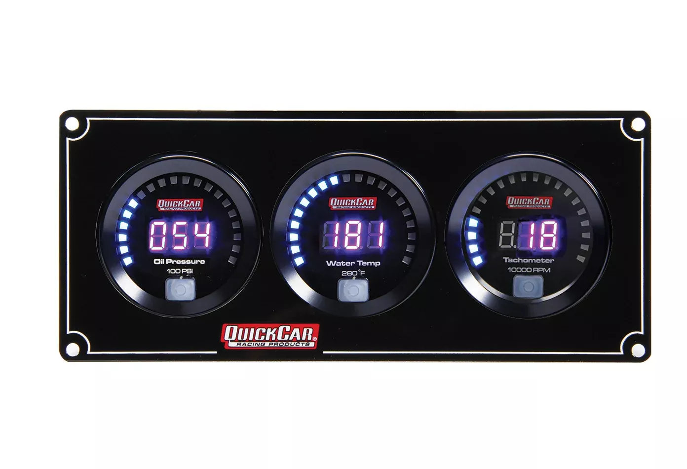 Quickcar Racing - Digital 2-1 Gauge Panel OP/WT w/Tach