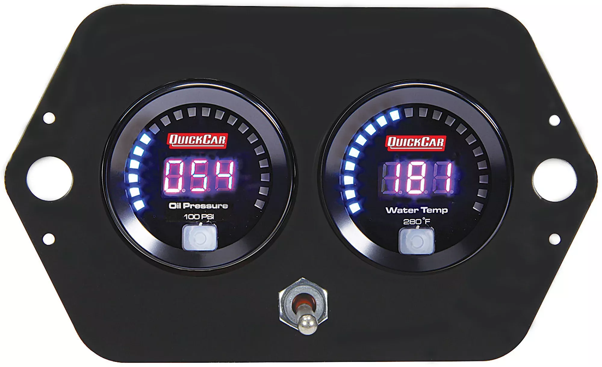 Quickcar Racing - Digital 2-Gauge Panel Open Wheel OP/WT w/Batt