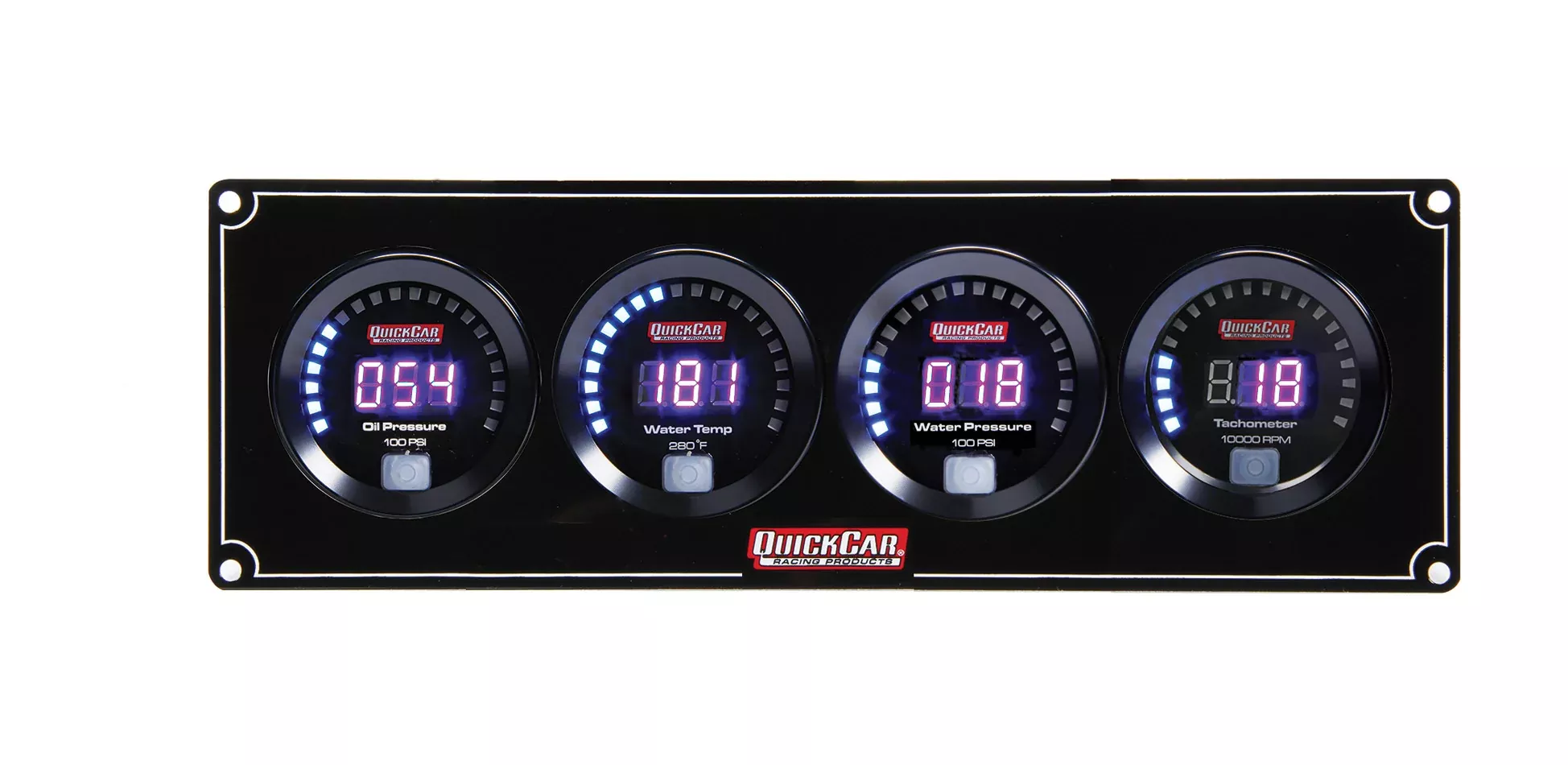 Quickcar Racing - Digital 3-1 Gauge Panel OP/WT/WP w/Tach