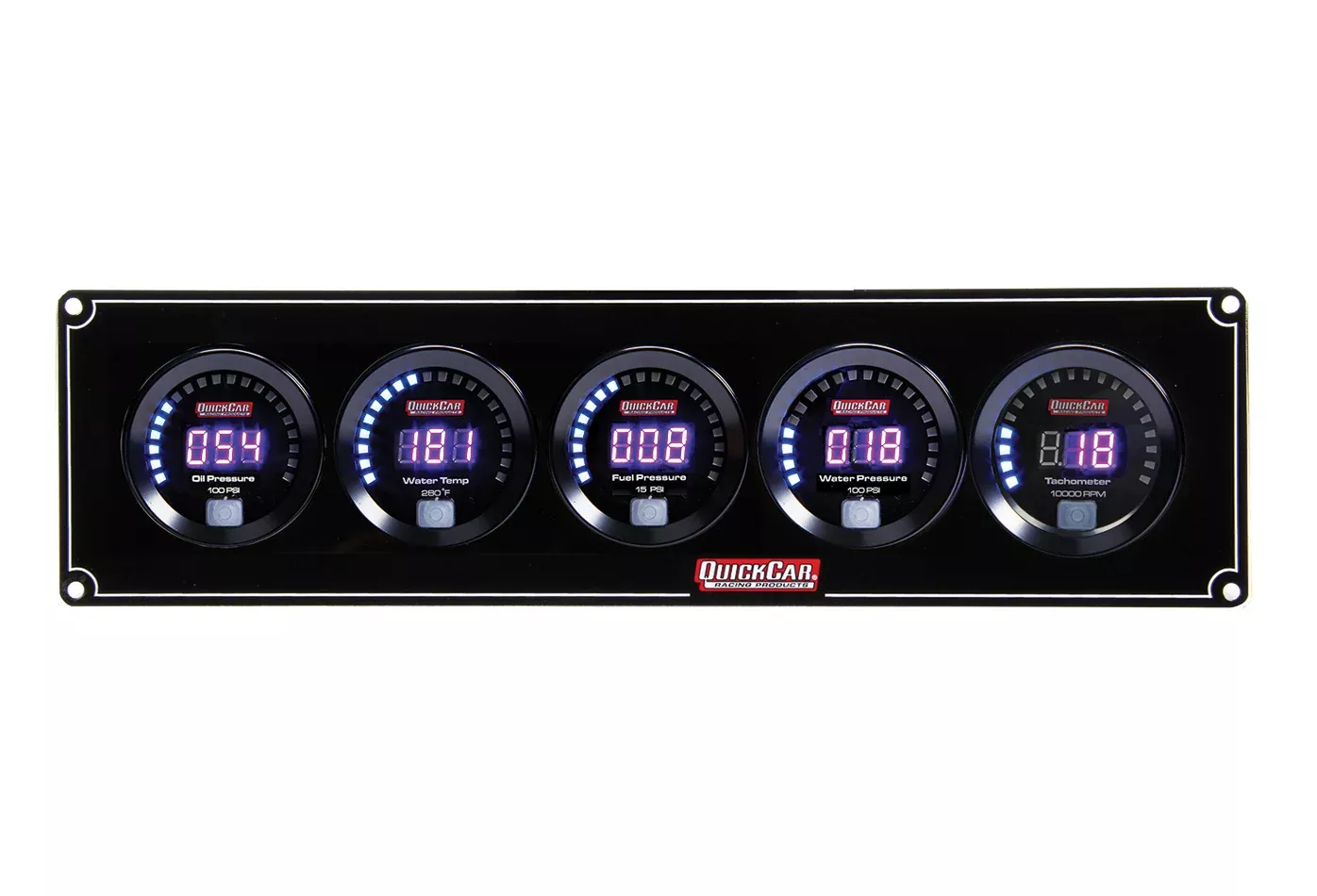 Quickcar Racing - Digital 4-1 Gauge Panel OP/WT/FP/WP w/Tach