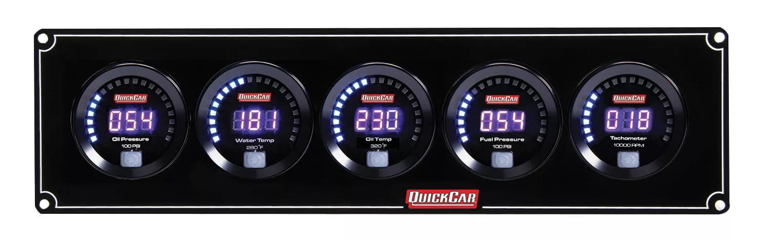 Quickcar Racing - Digital 4-1 Gauge Panel OP/WT/OT/FP100