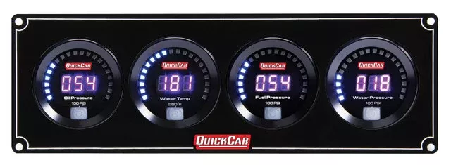 Quickcar Racing - Digital 4 Gauge Panel OP/WT/FP100/WP
