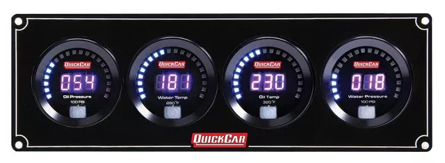 Quickcar Racing - Digital 4 Gauge Panel OP/WT/OT/WP