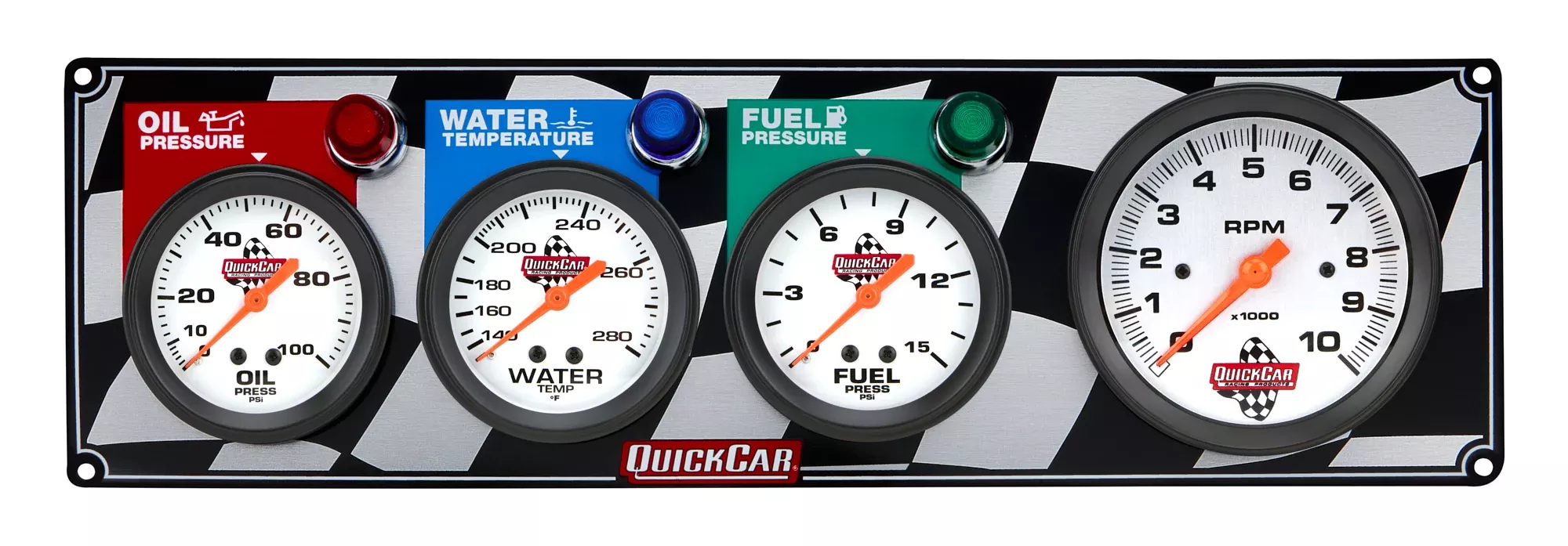 Quickcar Racing - Gauge Panel OP/WT/FP w/Tach
