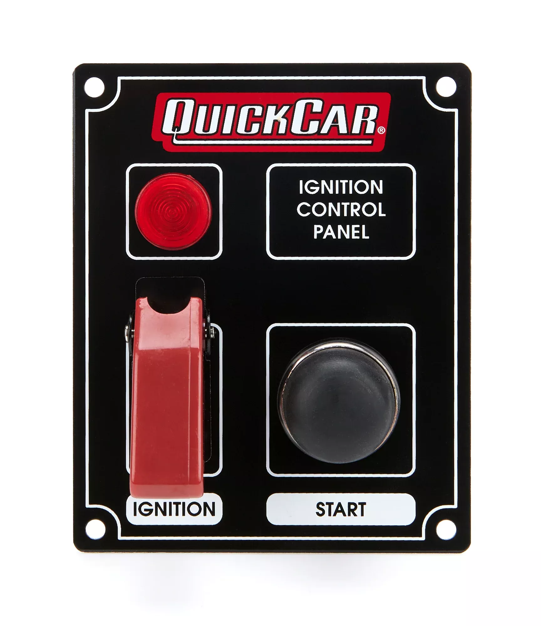 Quickcar Racing - Ignition Panel Black w/ Flip Switch & Lights
