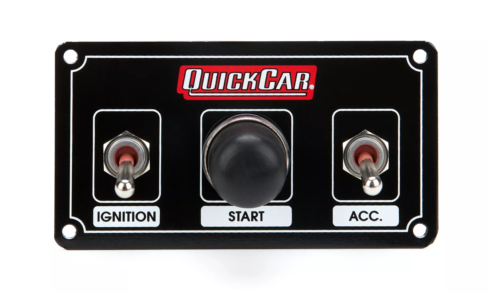 Quickcar Racing - Ignition Panel Black w/ Weatherproof Switches