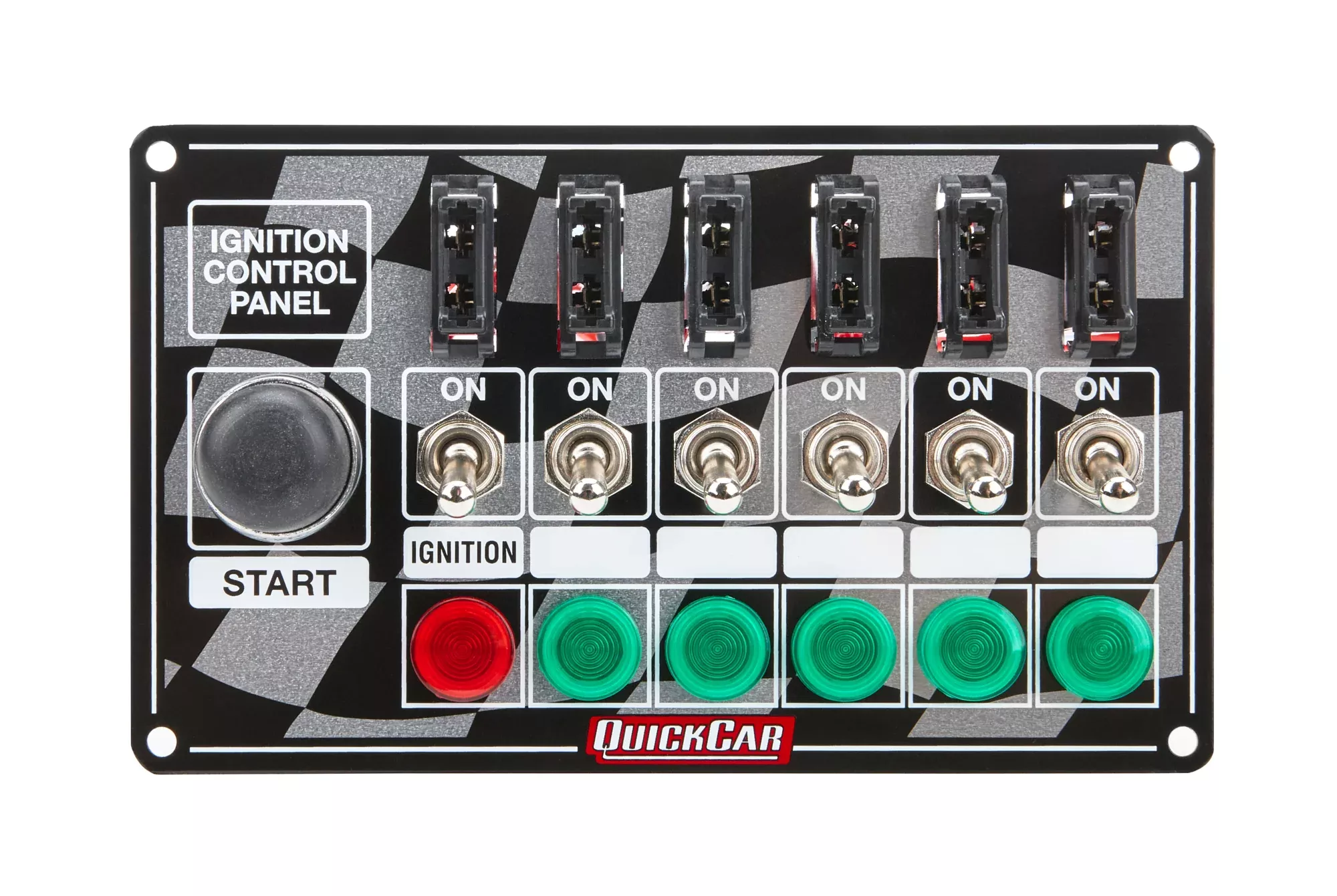 Quickcar Racing - Ignition Panel Fused w/Start Button & Lights