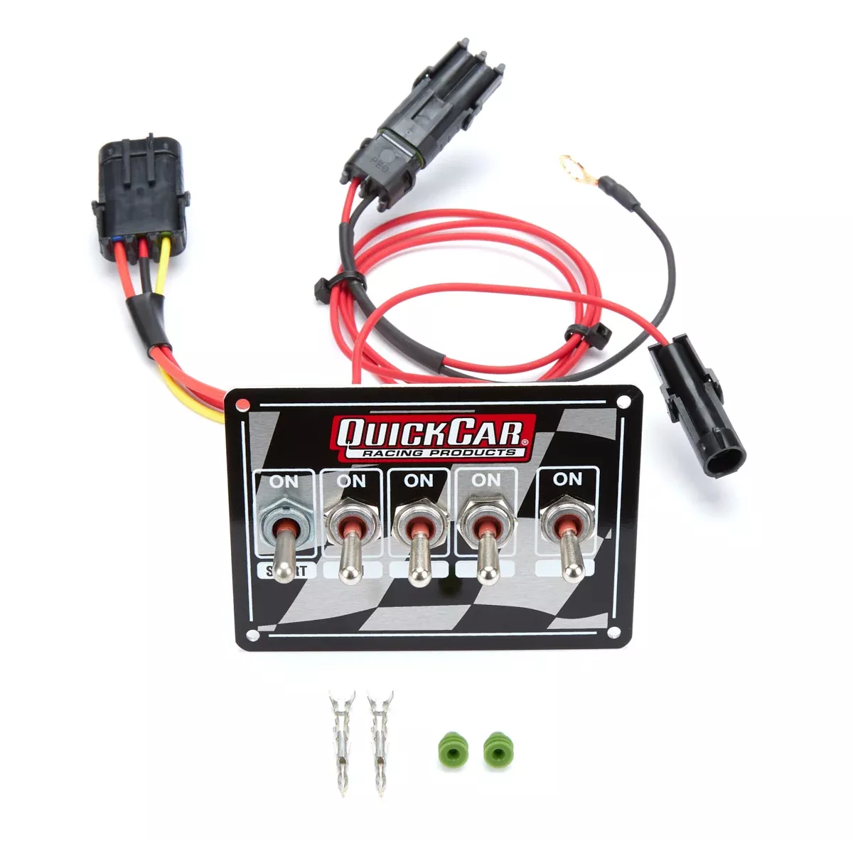 Quickcar Racing - Ignition Panel - Single Ing. w/Acc Switches Chck