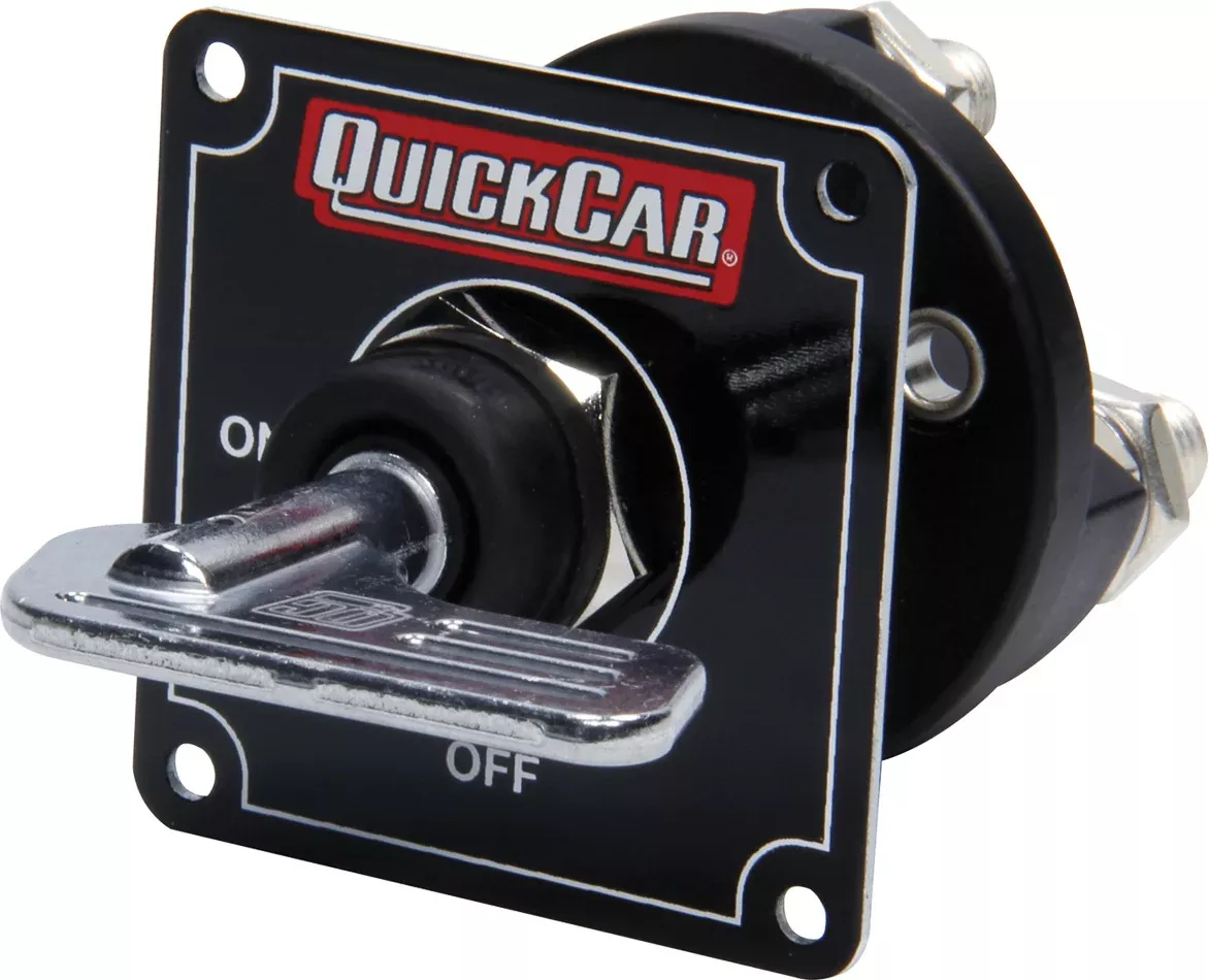 Quickcar Racing - Master Disconnect Black w/Removable Silver Key
