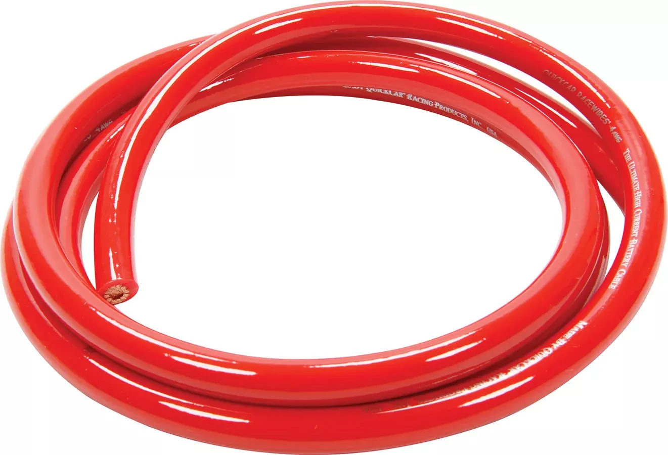 Quickcar Racing - Power Cable 4 Gauge Red 5Ft