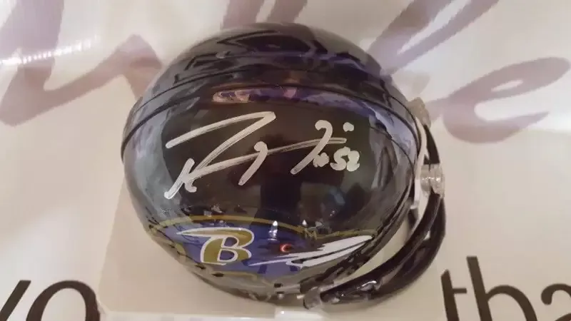 Ray Lewis Autographed Baltimore Ravens Mini Helmet