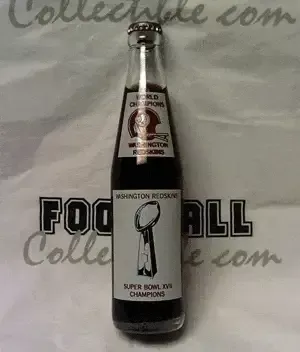 Redskins Unopened SB SVII Coke Bottle
