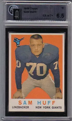 Sam Huff 1959 Topps Rookie Card