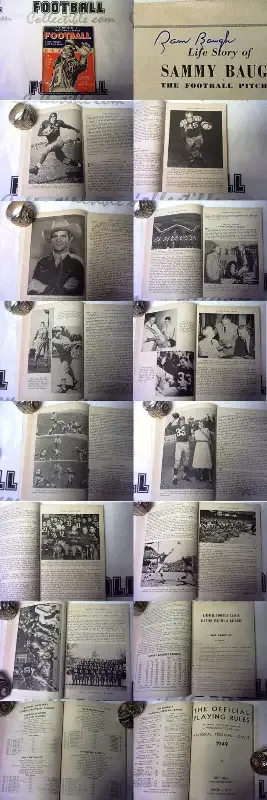 Sammy Baugh Autographed 1949 NFL Rules/Regulations