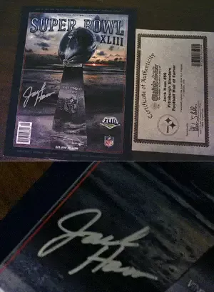 Super Bowl XLIII Program Autographed by Jack Ham
