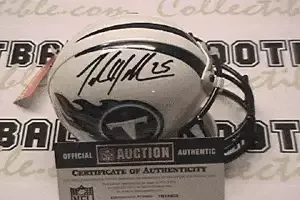 Tank Williams Autographed Titans Mini Helmet