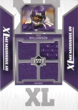 Troy Williamson Game-Used Quad Jersey Card