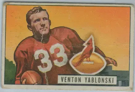 Venton Yablonski 1951 Bowman Card